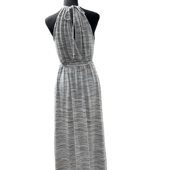 BANANA REPUBLIC SLEEVELESS MAXI DRESS IN HEATHER GRAY AND BLACK SIZE SMALL - Picture 6 of 13